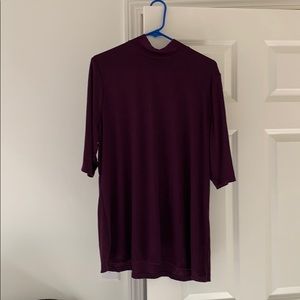 Lane Bryant purple mock neck shirt